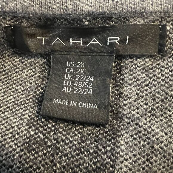 Tahari Women’s Cardigan 2X Plaid Duster Long - Picture 3 of 4